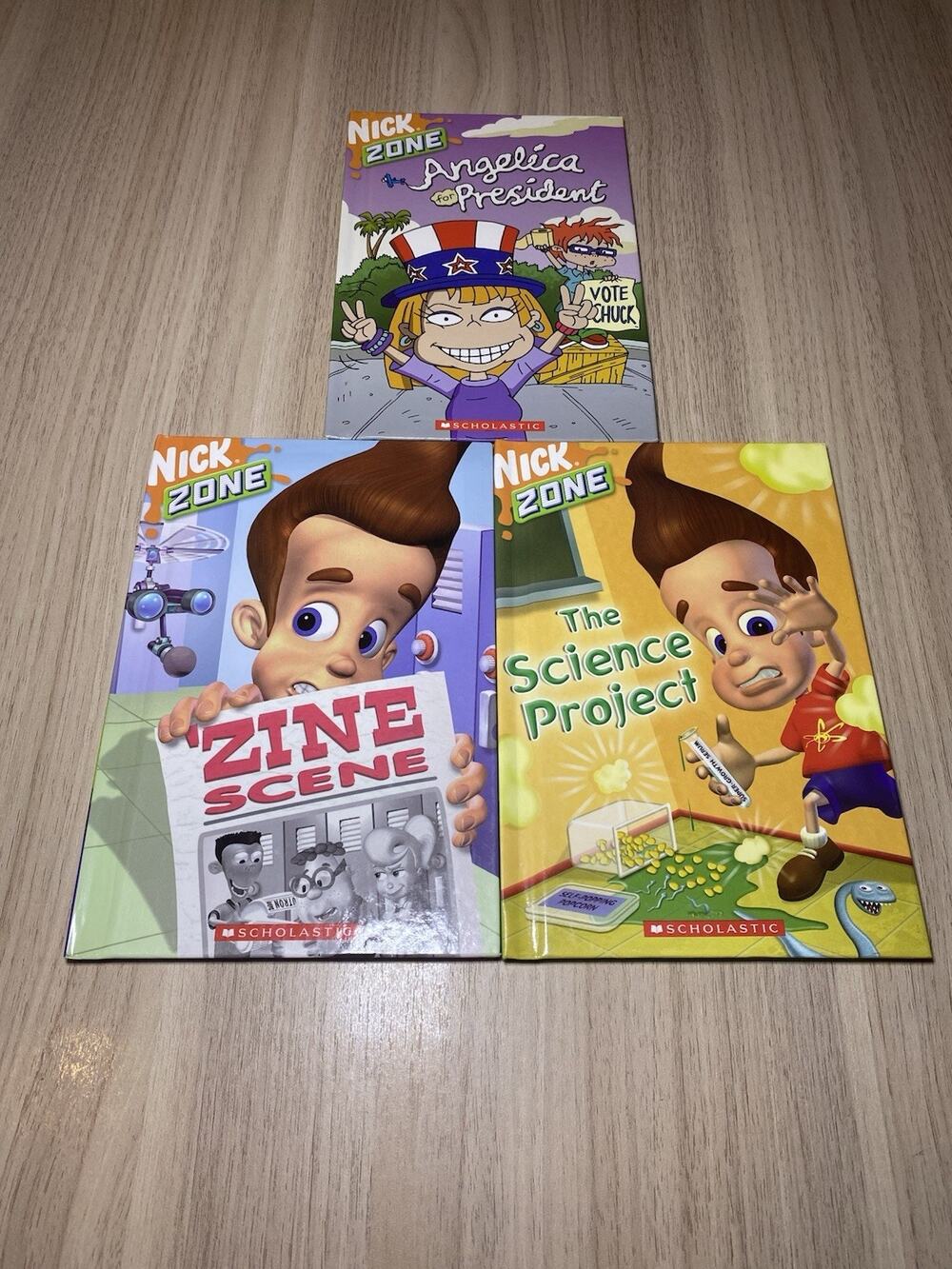 Nick Zone Books Lot Of 3 Hard Cover - 2 Jimmy Neutron & 1 Rugrat Books